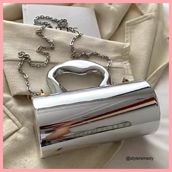 Acrylic Clutch Purse with Detachable Chain for Evening Parties